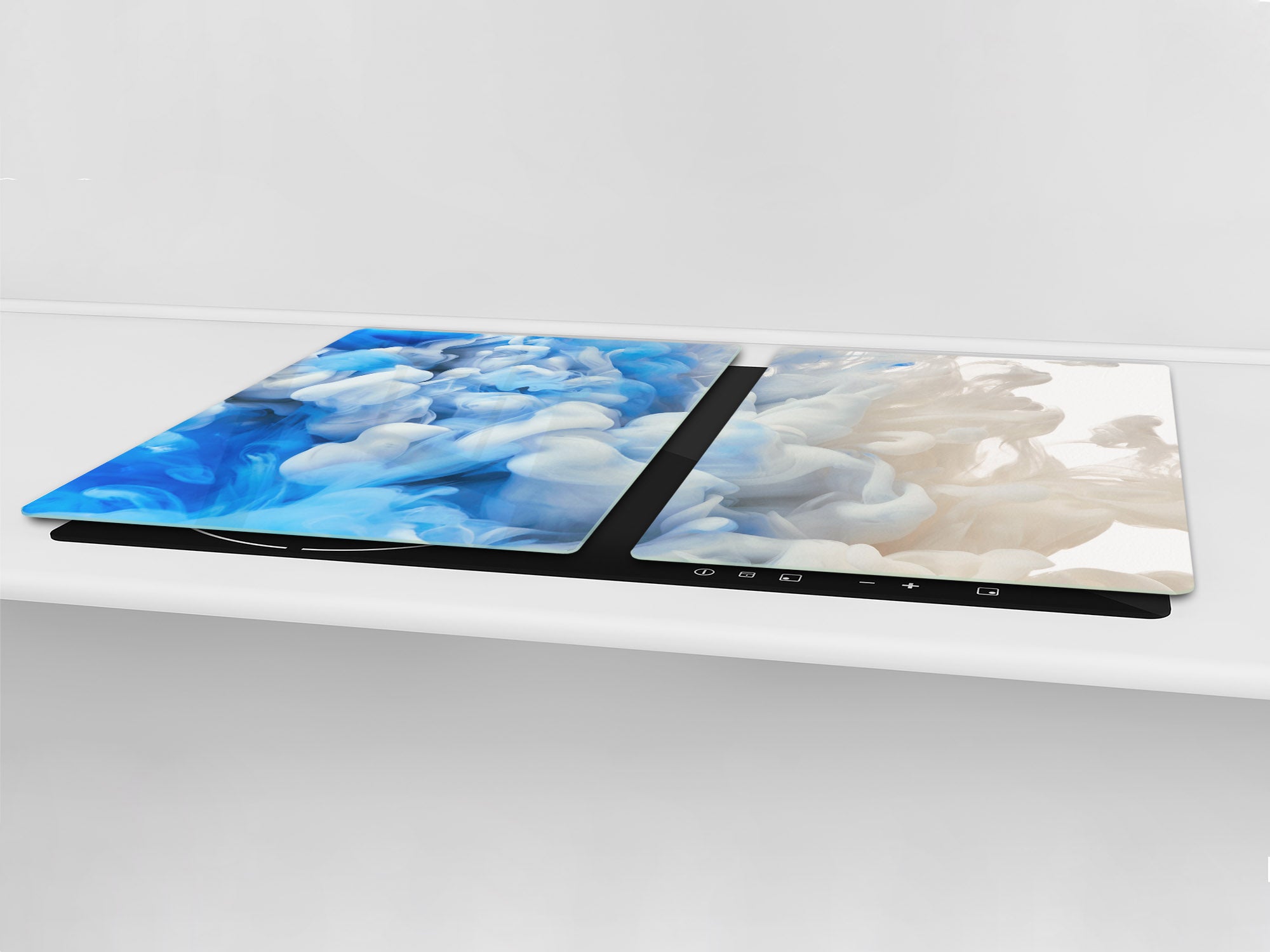 UNIQUE Tempered GLASS Kitchen Board – Impact & Scratch Resistant Cooktop cover – SINGLE: 80 x 52 cm; DOUBLE: 40 x 52 cm; DD45 Art Series : Paint explosion