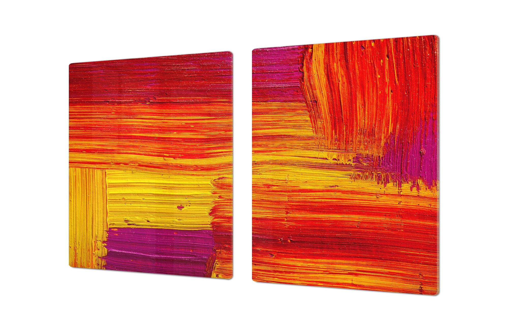 HUGE TEMPERED GLASS COOKTOP COVER – Glass Cutting Board and Worktop Saver – SINGLE: 80 x 52 cm (31,5” x 20,47”); DOUBLE: 40 x 52 cm (15,75” x 20,47”); DD46 Textures Series : Abstract colour texture