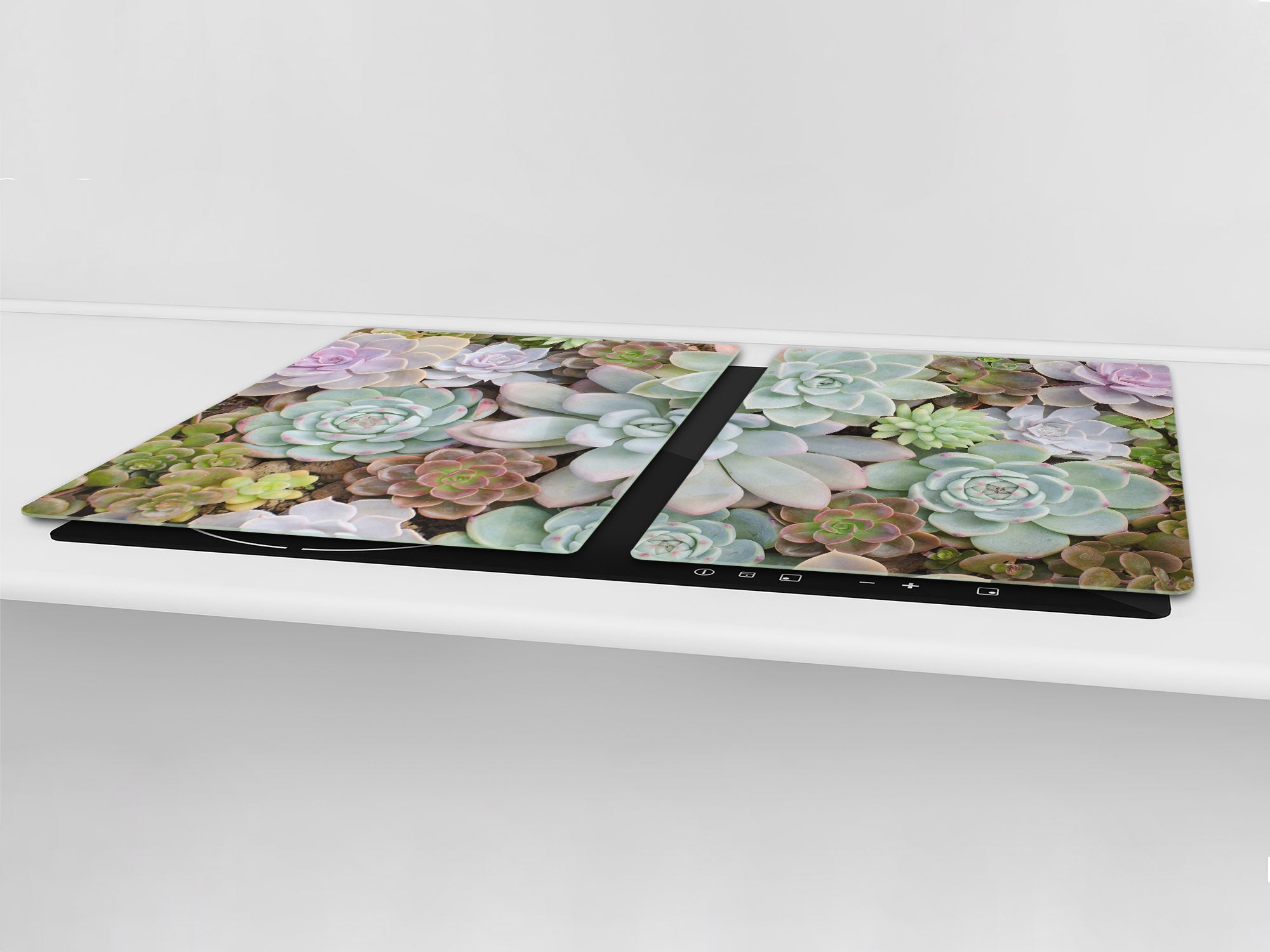 Gigantic Worktop saver and Pastry Board - Tempered GLASS Cutting Board - MEASURES: SINGLE: 80 x 52 cm; DOUBLE: 40 x 52 cm; DD44 Nature series : Rock garden 2