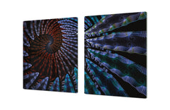 ENORMOUS  Tempered GLASS Chopping Board - Induction Cooktop Cover – SINGLE: 80 x 52 cm; DOUBLE: 40 x 52 cm; DD49 Miscellaneous series : Colour fireworks