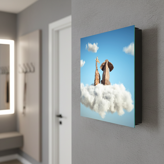 Petite armoire pour clés avec motif au choix K01 Lignes concentriques