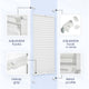 Concept Blinds Custom Pleated Blind WITHOUT Drilling – Premium Collection 18 Fabric Colours – Quick and Easy Assembly