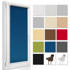 Customised BLACKOUT Roller blinds - Made-to-measure - Thermal blinds for windows and doors WITHOUT DRILLING