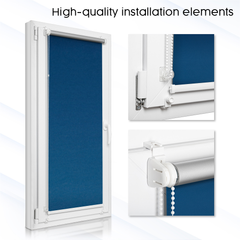 Customised BLACKOUT Roller blinds - Made-to-measure - Thermal blinds for windows and doors WITHOUT DRILLING