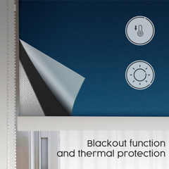 Customised BLACKOUT Roller blinds - Made-to-measure - Thermal blinds for windows and doors WITHOUT DRILLING