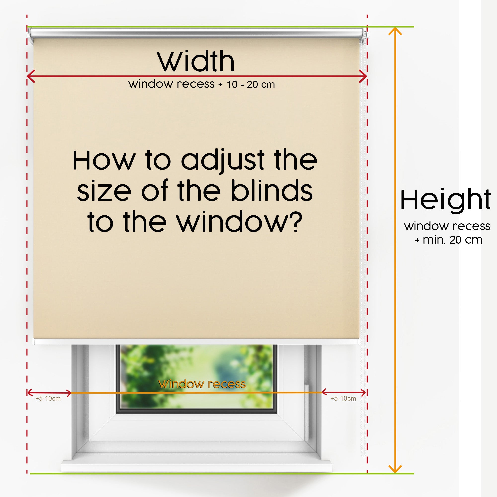 Thermal Roller Blind – WALL MOUNT – Customised size – Blackout Roller Blinds – Wall-mounted Roller Blinds for Windows and Doors (Indoor Use Only)