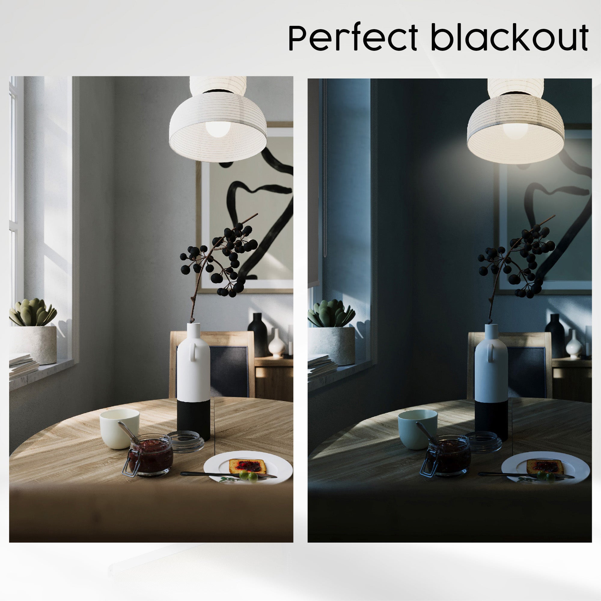 Thermal Roller Blind – WALL MOUNT – Customised size – Blackout Roller Blinds – Wall-mounted Roller Blinds for Windows and Doors (Indoor Use Only)