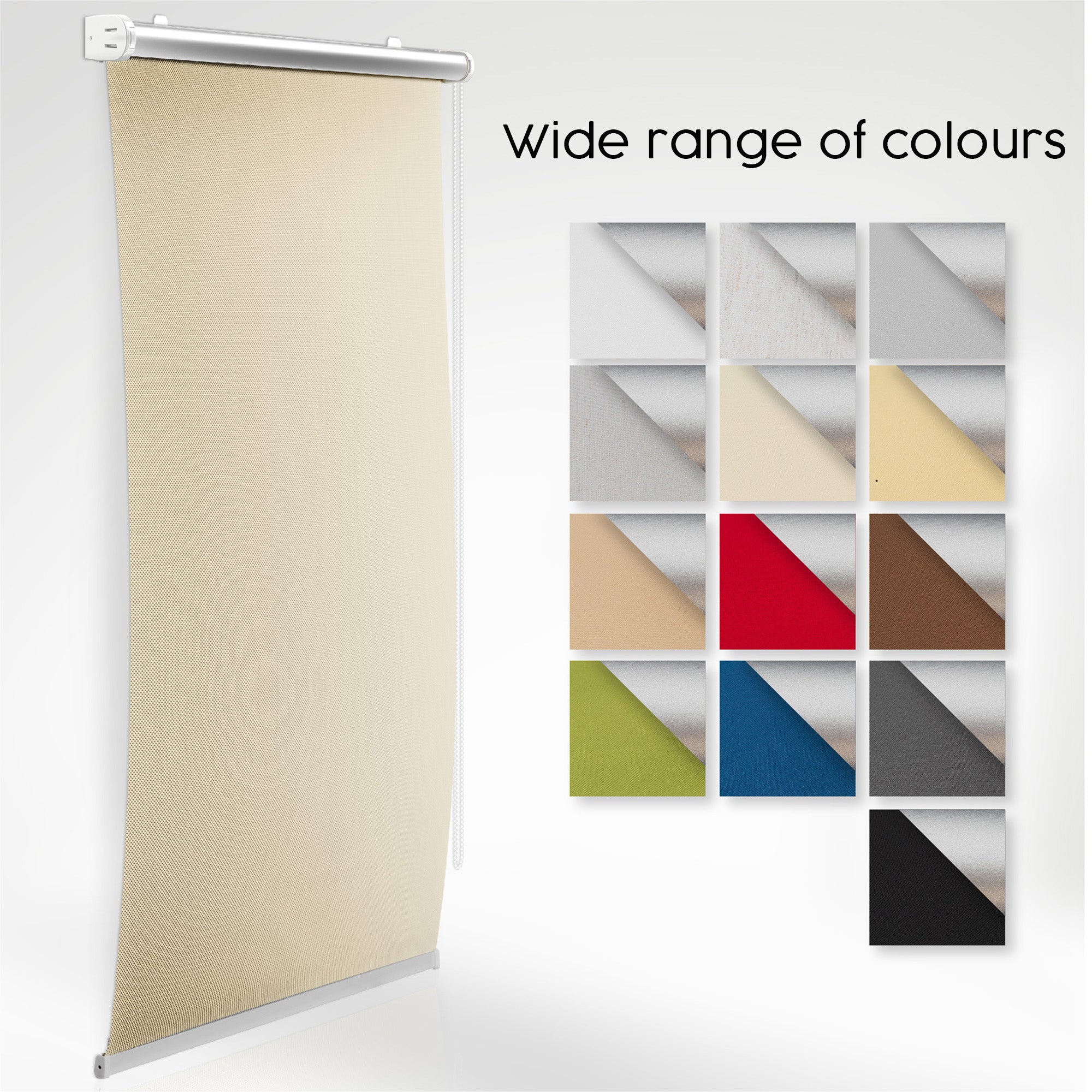 Thermal Roller Blind – WALL MOUNT – Customised size – Blackout Roller Blinds – Wall-mounted Roller Blinds for Windows and Doors (Indoor Use Only)