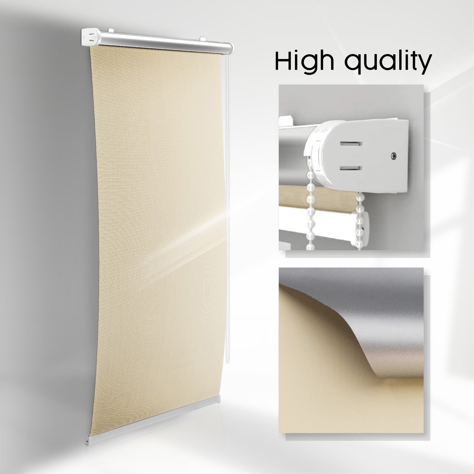 Thermal Roller Blind – WALL MOUNT – Customised size – Blackout Roller Blinds – Wall-mounted Roller Blinds for Windows and Doors (Indoor Use Only)