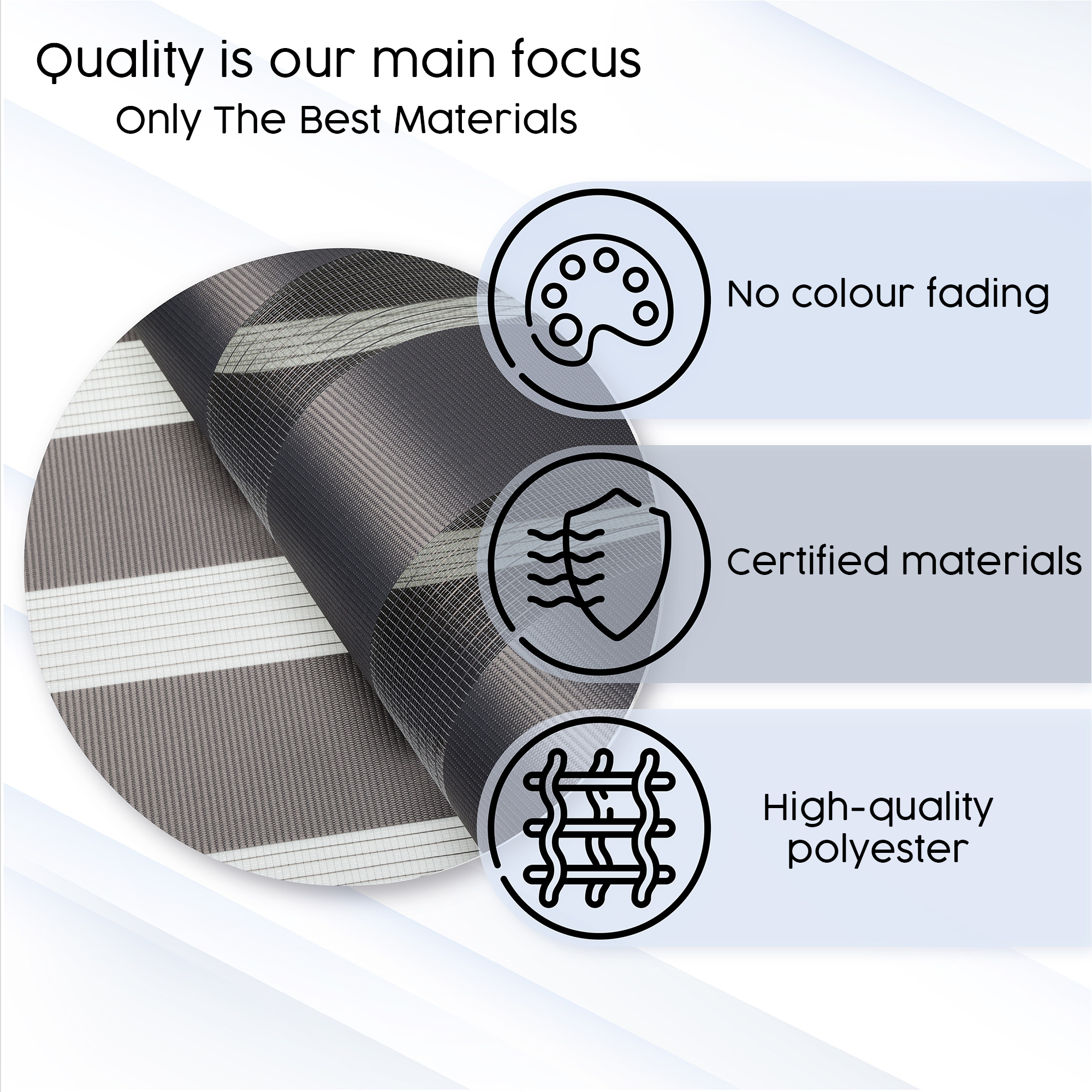 Customised Day and night roller blinds - Made-to-measure - Blinds for windows and doors WITHOUT DRILLING