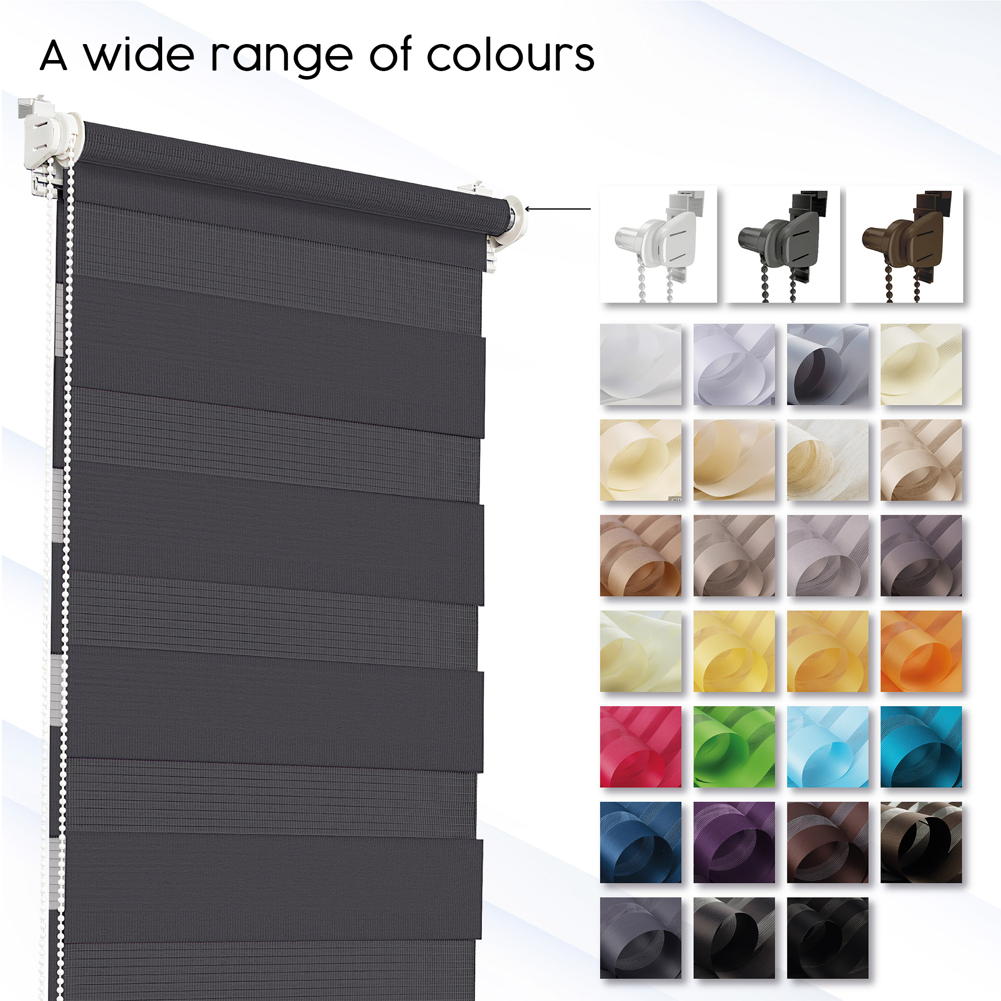 Customised Day and night roller blinds - Made-to-measure - Blinds for windows and doors WITHOUT DRILLING