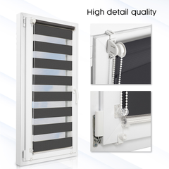 Customised Day and night roller blinds - Made-to-measure - Blinds for windows and doors WITHOUT DRILLING