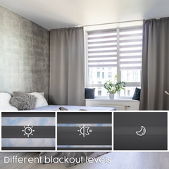 Customised Day and night roller blinds - Made-to-measure - Blinds for windows and doors WITHOUT DRILLING