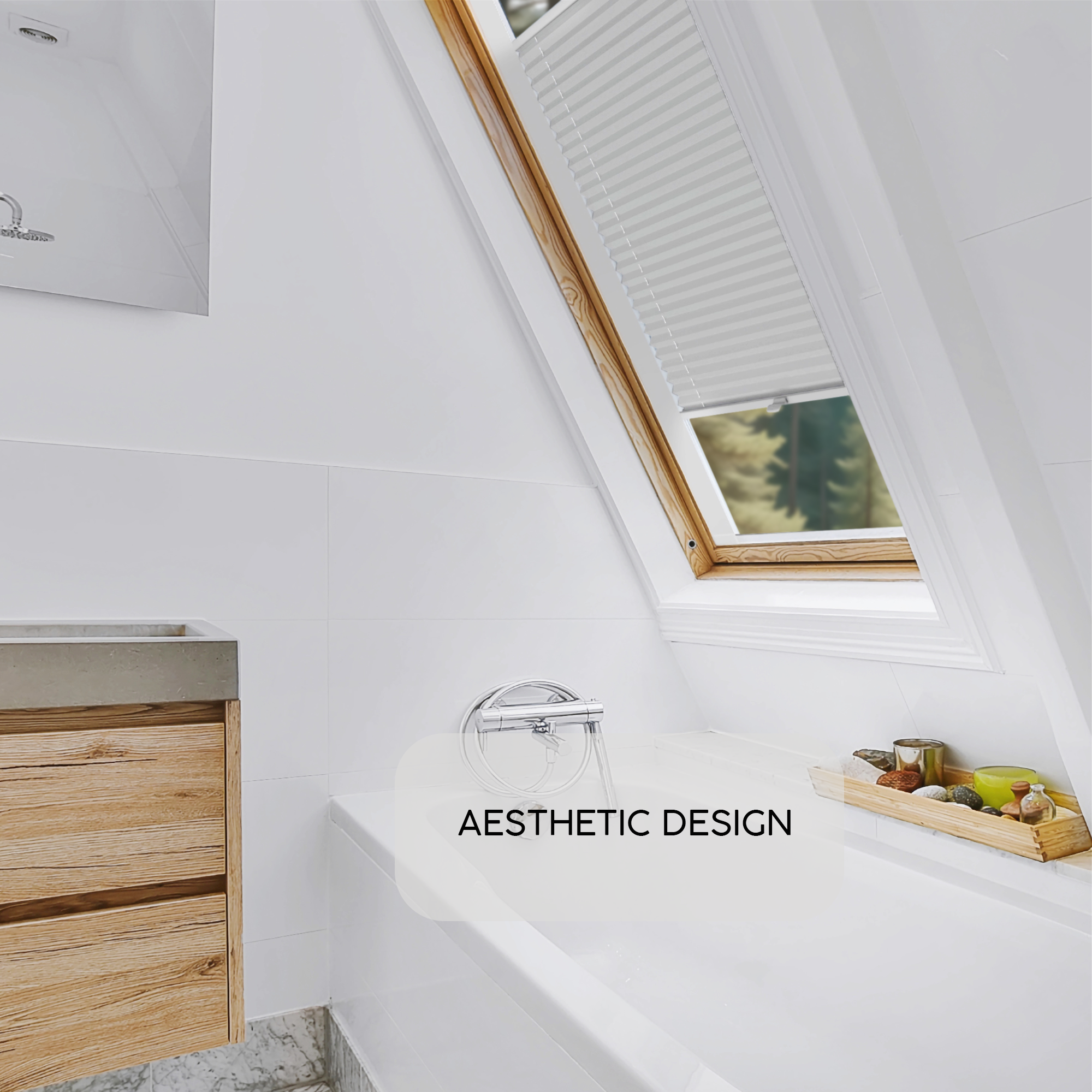 Custom Skylight Pleated Blind – Made to Measure