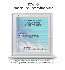 Concept Blinds Customised Pleated Shades – No Drilling, Easy Installation – Made-to-Measure – Width 40cm to 200cm, Height 20cm to 260cm – Premium Window & Door Blinds