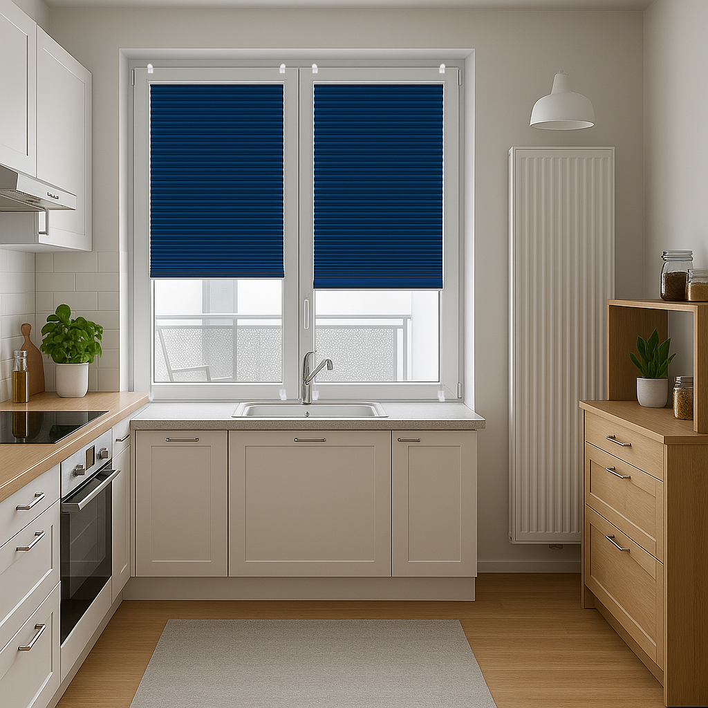 Concept Blinds Customised Pleated Shades – No Drilling, Easy Installation – Made-to-Measure – Width 40cm to 200cm, Height 20cm to 260cm – Premium Window & Door Blinds