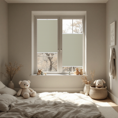 Concept Blinds LUXURY Blackout Custom Pleated Shades - Pearlescent Total Blackout Fabric - Made-to-Measure Window Blinds - Easy Installation with minimal DRILLING - Width 30-170cm x Height 20-240cm