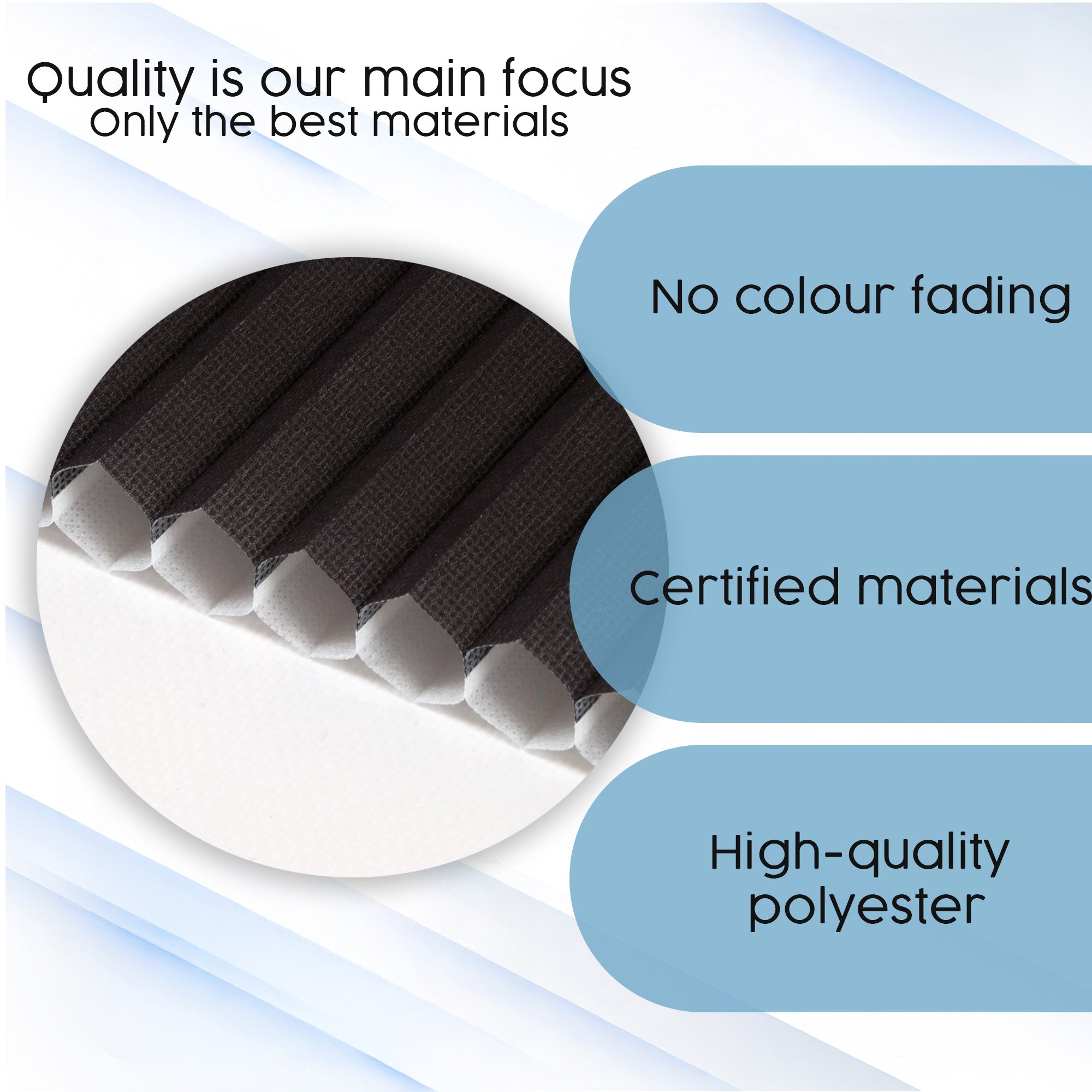 Concept Blinds® Made-to-Measure Honeycomb Pleated Blinds - Custom Up & Down Shades with Drilling - Semi-Transparent - Width 30-170cm, Height 20-240cm - Light Filtering Window Shades