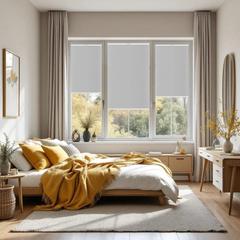 Concept Blinds® Made-to-Measure Honeycomb Pleated Blinds - Custom Up & Down Shades with Drilling - Semi-Transparent - Width 30-170cm, Height 20-240cm - Light Filtering Window Shades