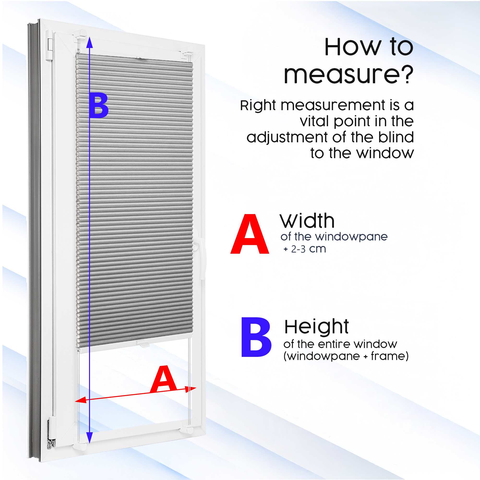 Concept Blinds® Custom Size No-Drill Honeycomb Pleated Blinds - Made-to-Measure - Easy Fit, Drill-Free Pleated Window Shades - Semi-Transparent, Light Filtering – 30-170cm Wide, 20-240cm Drop