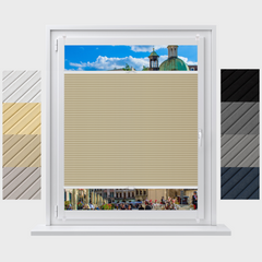 Concept Blinds Honeycomb Blackout Pleated Blinds - Custom Made Pleated Shades- No Drill, Easy Fit - Opaque & Light Blocking - 30-170cm Wide x 20-240cm Drop - Made to Measure Window Shades Visit the Concept Crystal Store