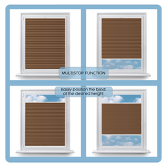 Luxury Blackout Custom Pleated Shades – Pearlescent Fabric, Made to Measure, Easy No-Drill Installation