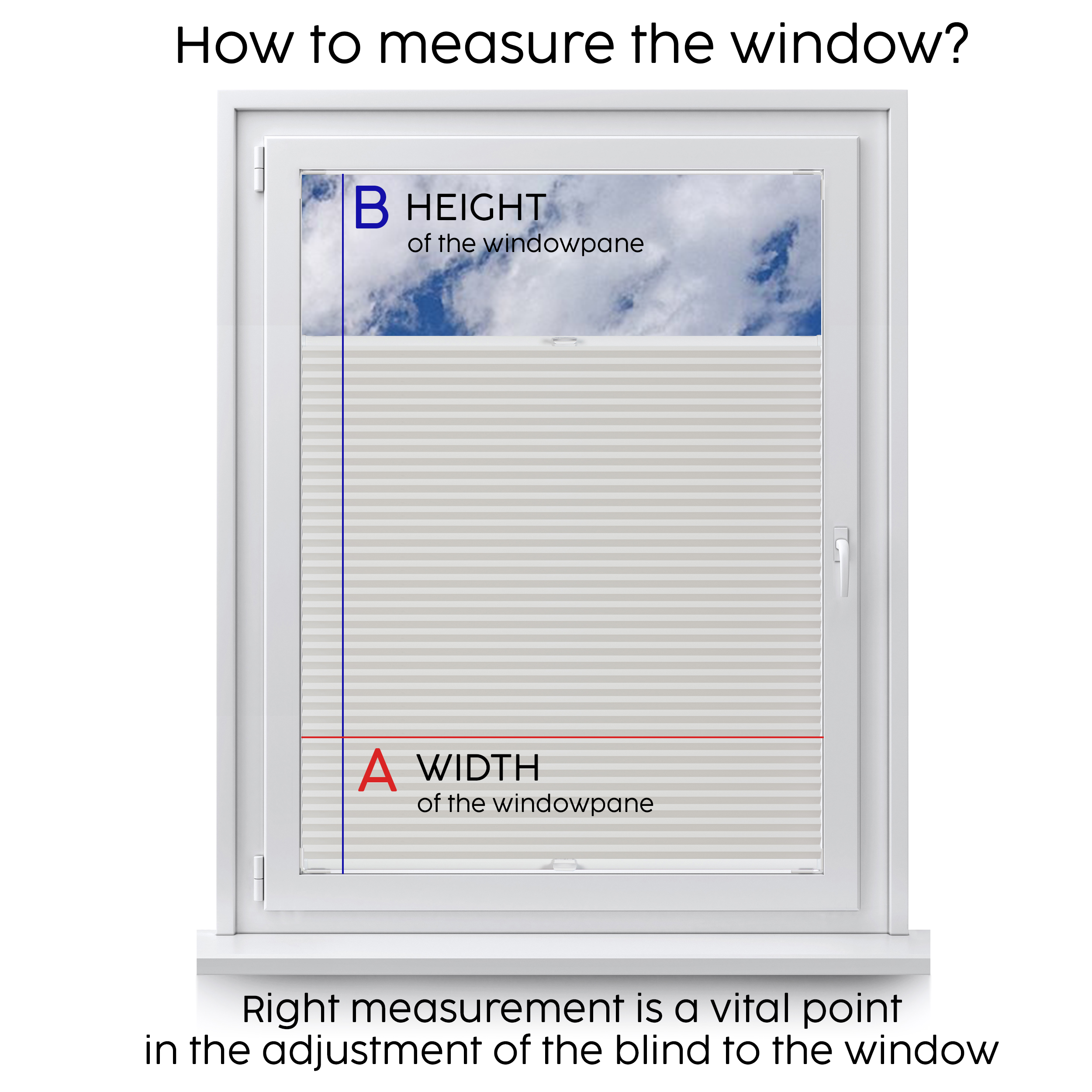 Custom Pleated Blinds – No Drill Installation, Within Window Frame, Made to Measure Adhesive Mount
