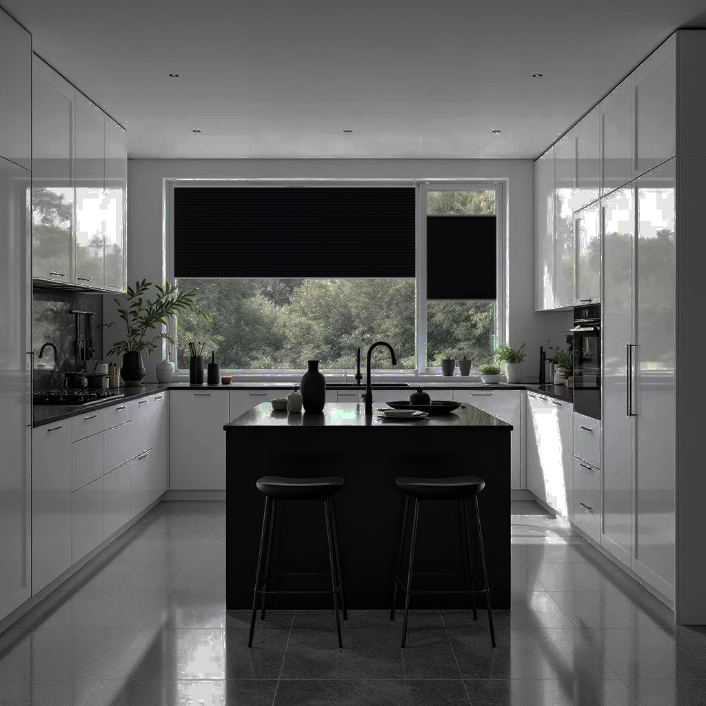 Blackout Custom Pleated Shades – Made to Measure, Easy No-Drill Installation