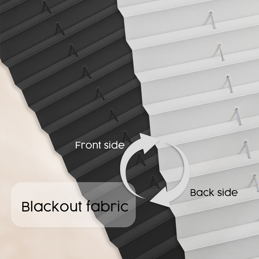Customizable Blackout Pleated Blinds Drill Mounted – Made to Measure & Total Darkness