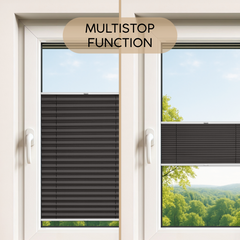 Customizable Blackout Pleated Blinds Drill Mounted – Made to Measure & Total Darkness