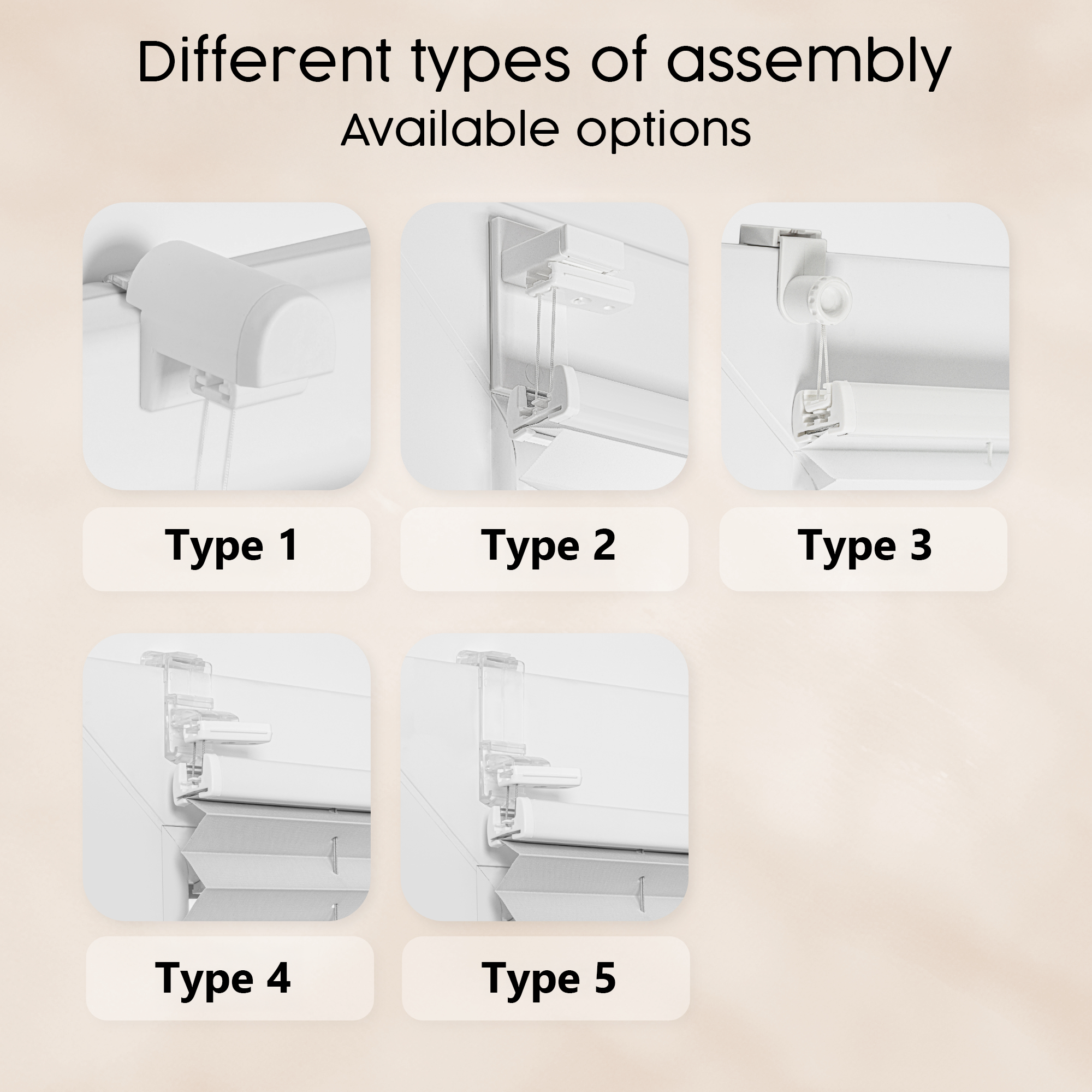 Concept Blinds - Customisable Blackout Pleated Blinds - Mounting with no drilling - Blackout Material - Window Sizes 30-130cm x 40-230cm