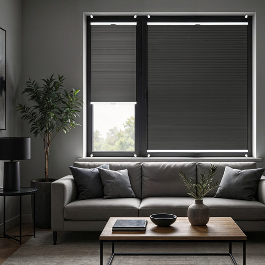 Blackout No-Drill Custom Made Pleated Blinds