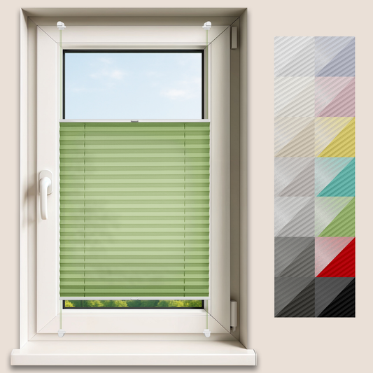 Concept Blinds Thermal Customised Pleated Shades - Thermal Fabric - Made-to-Measure Windows Shades - Easy Installation WITHOUT DRILLING - Width 30–130cm x Height 40-230cm