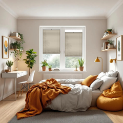 Concept Blinds Thermal Customised Pleated Shades - Thermal Fabric - Made-to-Measure Windows Shades - Easy Installation WITHOUT DRILLING - Width 30–130cm x Height 40-230cm