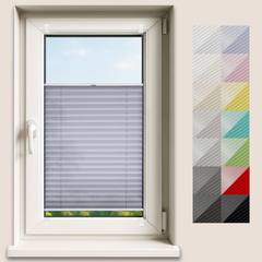 Concept Blinds Thermal Customised Pleated Shades - Thermal Fabric - Made-to-Measure Windows Shades - Easy Installation No Drilling Needed - Width 30–130cm x Height 40-230cm