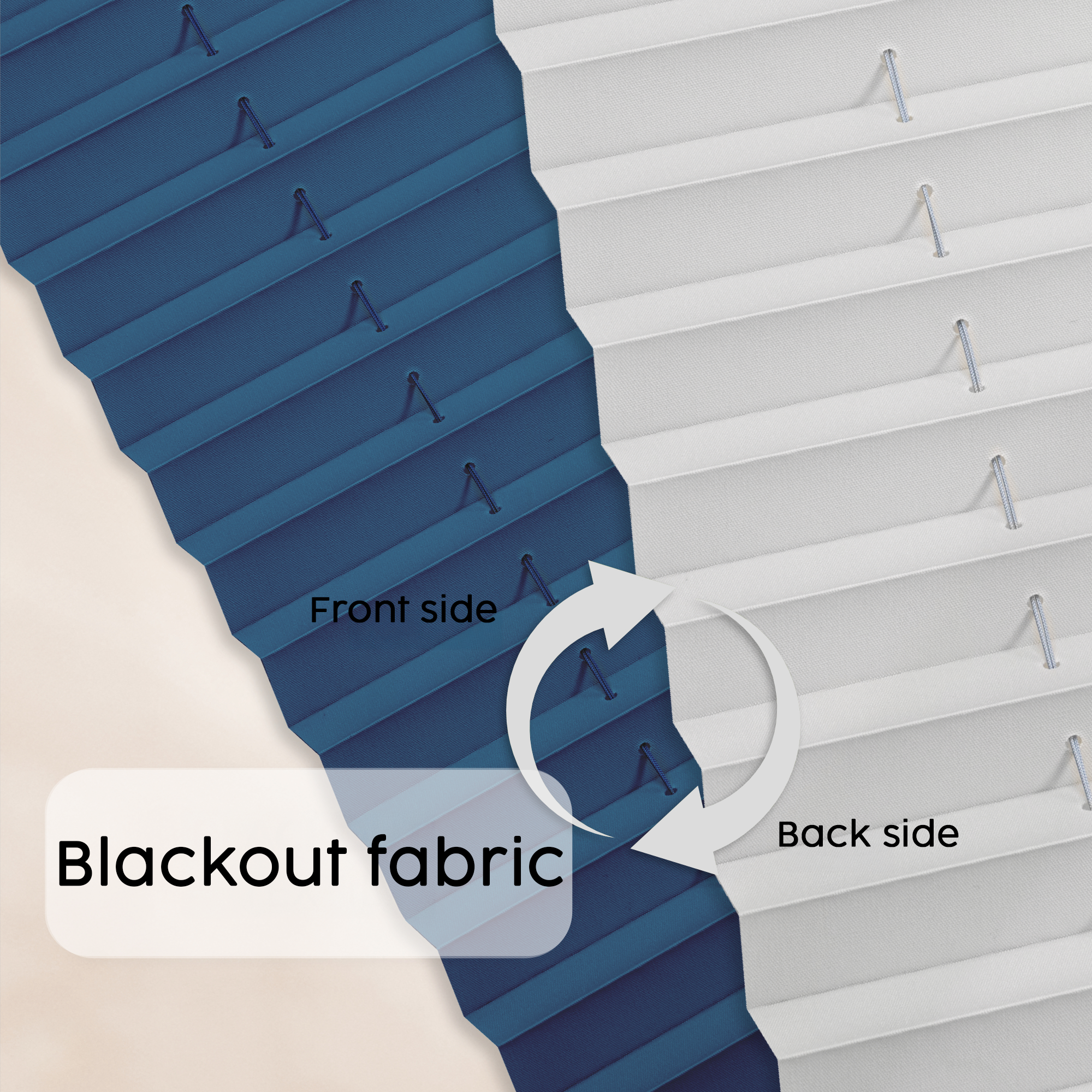 Premium Blackout Pleated Blinds – Drill Mounted, Made to Measure for Window Sizes 30–130cm x 40–230cm