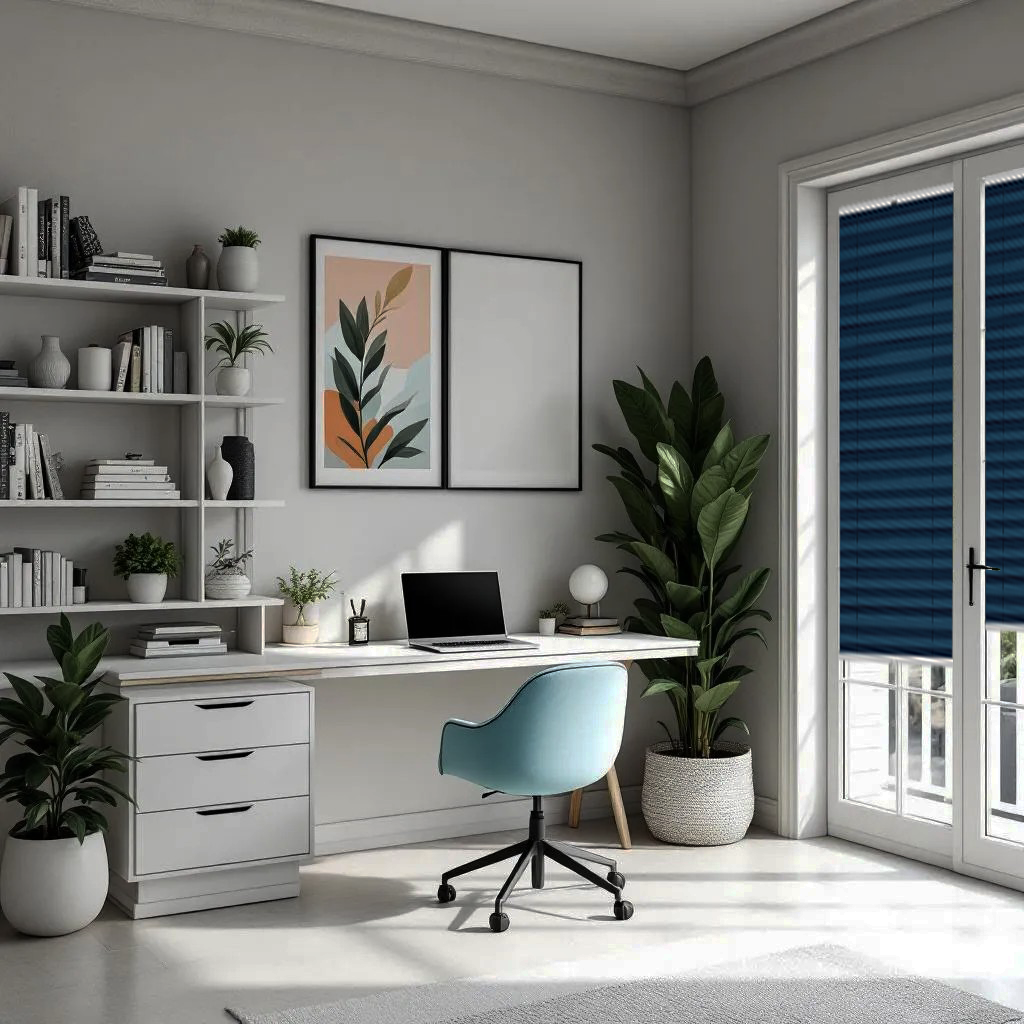 Premium Blackout Pleated Blinds – Drill Mounted, Made to Measure for Window Sizes 30–130cm x 40–230cm