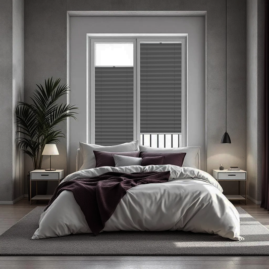 Premium Blackout Drill Mount Custom Made Pleated Blinds