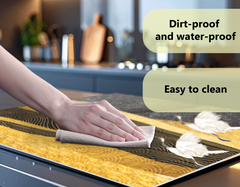 Concept Crystal Induction Hob Cover Mat 80x52cm – 3mm Thick PVC Cooker Top Protector – Decorative Water?Resistant Hob Cover with Modern Designs for Induction & Electric Hobs : Japanese Crane Birds