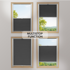 Concept Blinds Honeycomb Roof Window Pleated Blind – Blackout & Thermal Insulation, Made to Measure, 7 Fabric Colours, Adjustable Up & Down, Easy Drill Fitting – Premium Custom Roof Window Shade