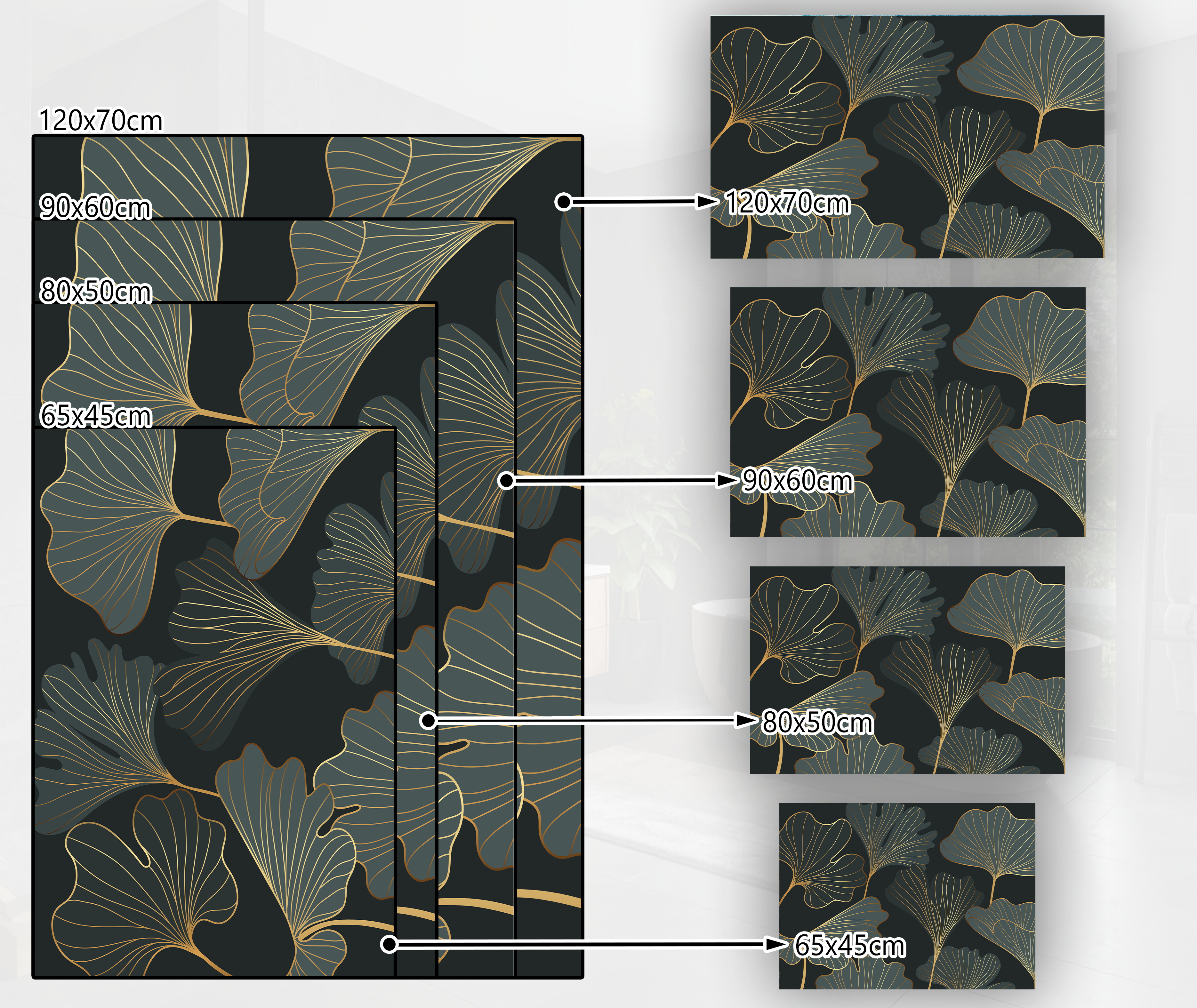 Concept Crystal Bathroom PVC Mat – Water-Resistant Floor Mat – Modern Designer Bath Mat with 4 Size Options for Bathroom, Shower & Toilet - Soft Shower Mat with Decorative Designs : Floral art deco