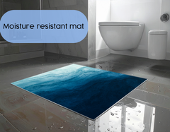 Concept Crystal Bathroom PVC Mat – Water-Resistant Floor Mat – Modern Designer Bath Mat with 4 Size Options for Bathroom, Shower & Toilet - Soft Shower Mat with Decorative Designs : Thorny waves