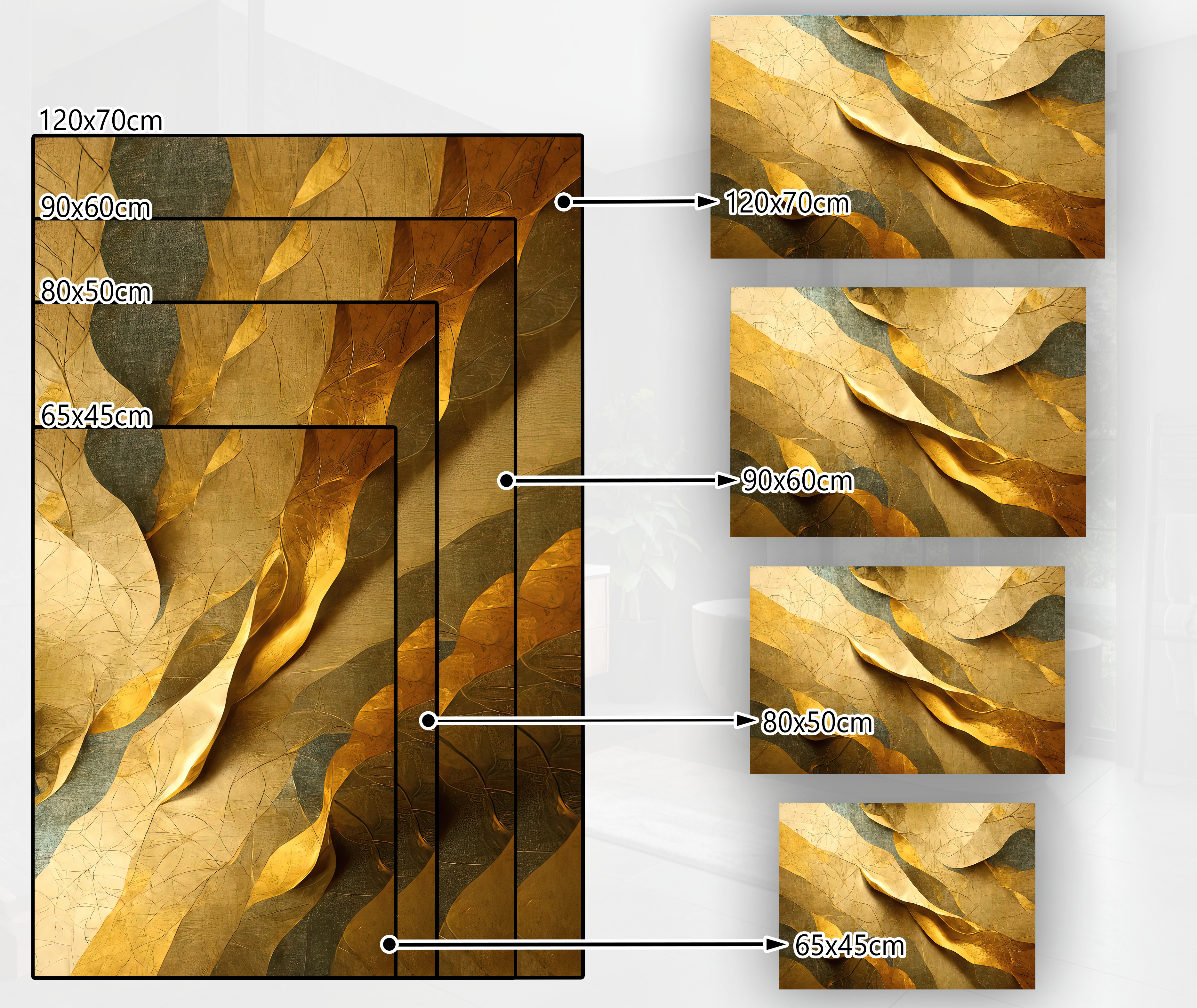 Concept Crystal Bathroom PVC Mat – Water-Resistant Floor Mat – Modern Designer Bath Mat with 4 Size Options for Bathroom, Shower & Toilet - Soft Shower Mat with Decorative Designs : Golden Structure