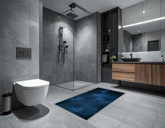 Concept Crystal Bathroom PVC Mat – Water-Resistant Floor Mat – Modern Designer Bath Mat with 4 Size Options for Bathroom, Shower & Toilet - Soft Shower Mat with Decorative Designs : Night sky