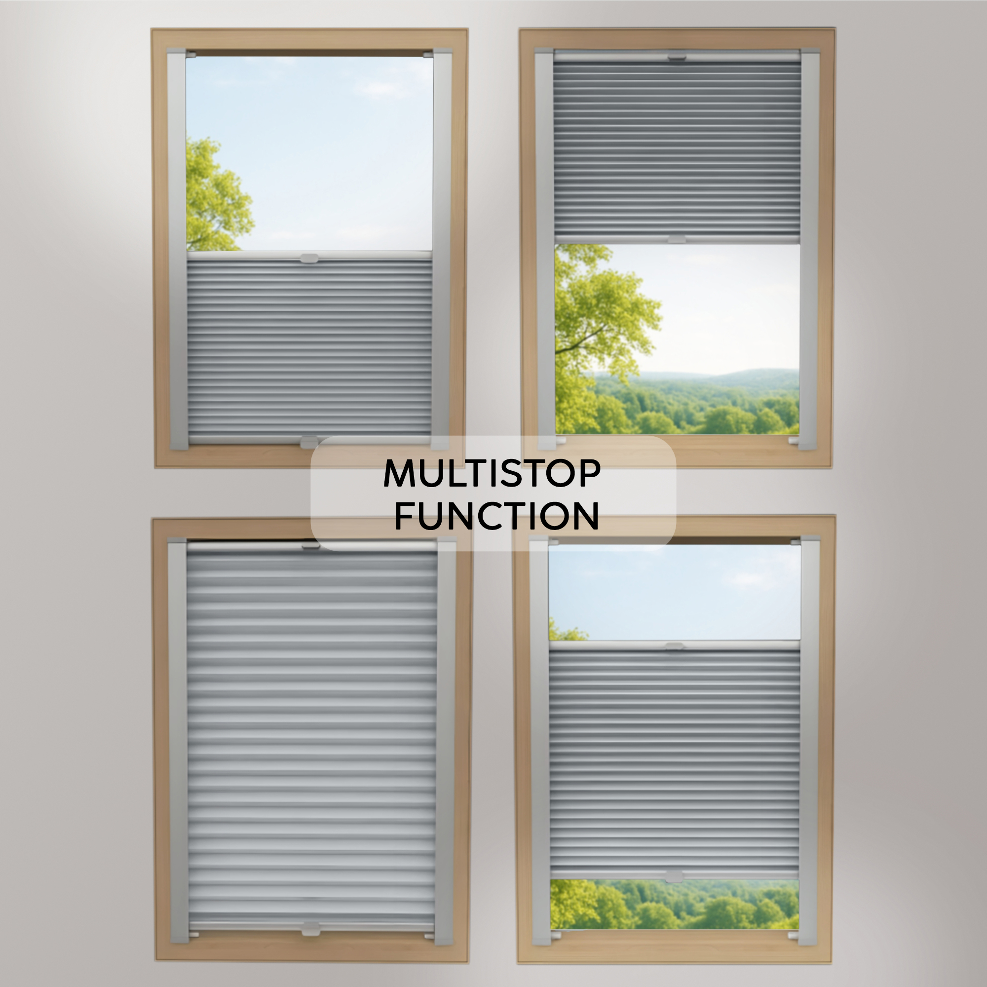 Concept Blinds Honeycomb Roof Window Pleated Blind – Blackout & Thermal Insulation, Made to Measure, 7 Fabric Colours, Adjustable Up & Down, Easy Drill Fitting – Premium Custom Roof Window Shade