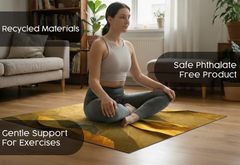 Precision Floor Mat - Innovative Custom PVC Mat for Home, Kitchen & Playrooms – Water Resistant, Stain-Proof & Kids-Safe - Vibrant Designs with Adjustable Sizes from 20x20 cm up to 200x300 cm : Golden structure