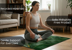 Precision Floor Mat - Innovative Custom PVC Mat for Home, Kitchen & Playrooms – Water Resistant, Stain-Proof & Kids-Safe - Vibrant Designs with Adjustable Sizes from 20x20 cm up to 200x300 cm : Green marble leaves