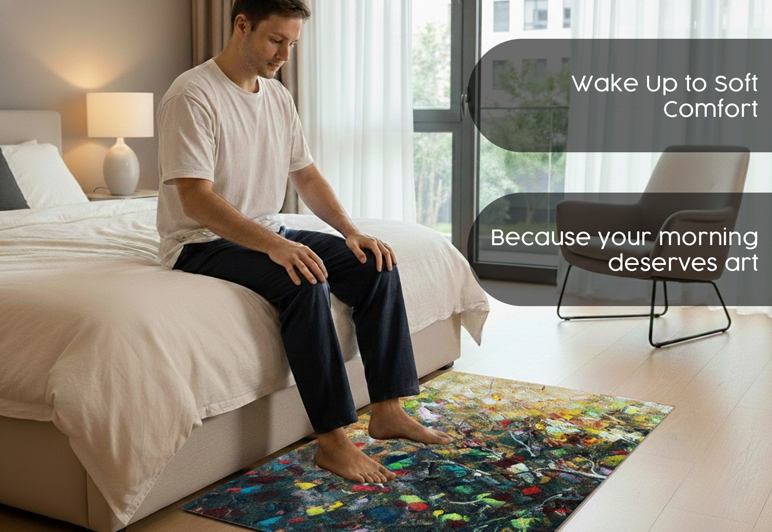 Precision Floor Mat - Innovative Custom PVC Mat for Home, Kitchen & Playrooms – Water Resistant, Stain-Proof & Kids-Safe - Vibrant Designs with Adjustable Sizes from 20x20 cm up to 200x300 cm : Abstraction on canvas