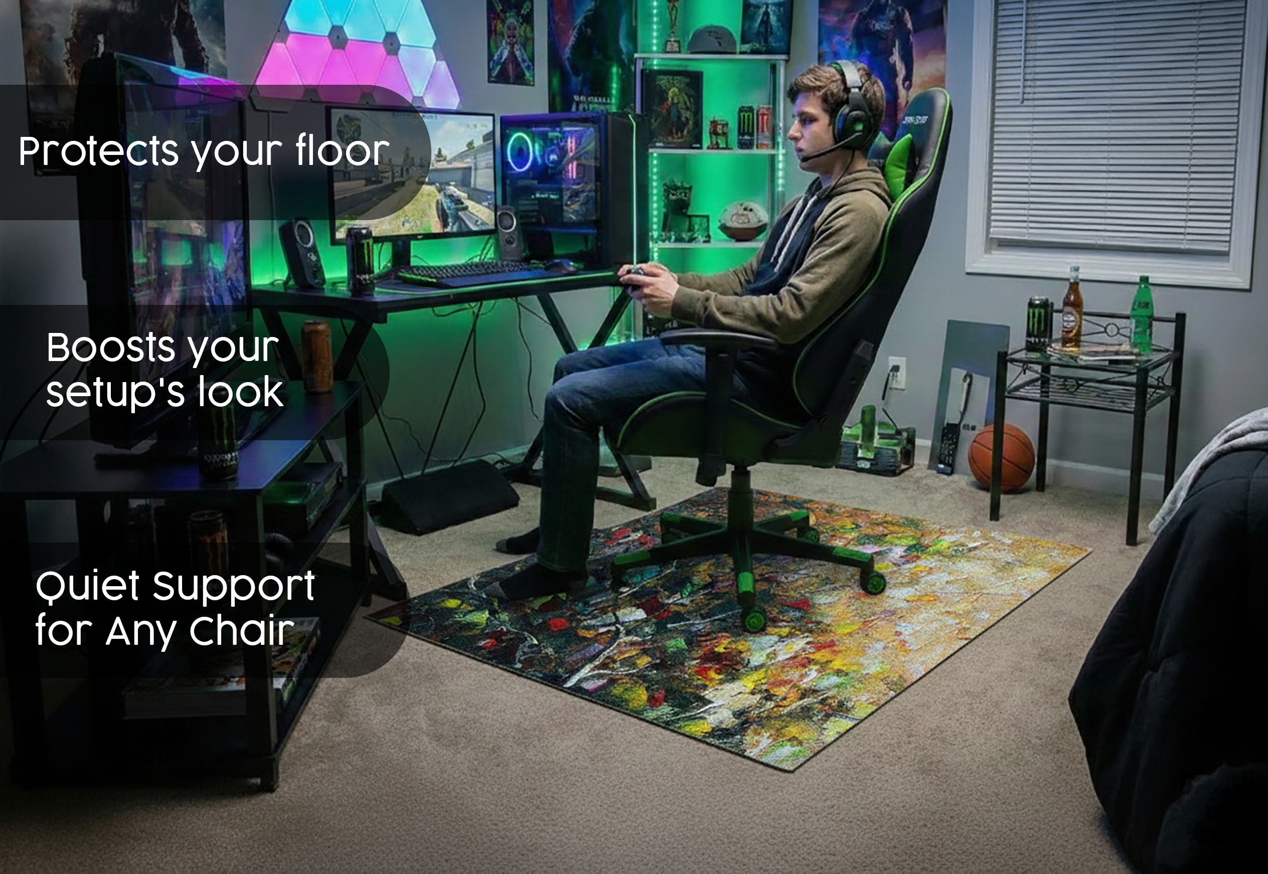 Precision Floor Mat - Innovative Custom PVC Mat for Home, Kitchen & Playrooms – Water Resistant, Stain-Proof & Kids-Safe - Vibrant Designs with Adjustable Sizes from 20x20 cm up to 200x300 cm : Abstraction on canvas