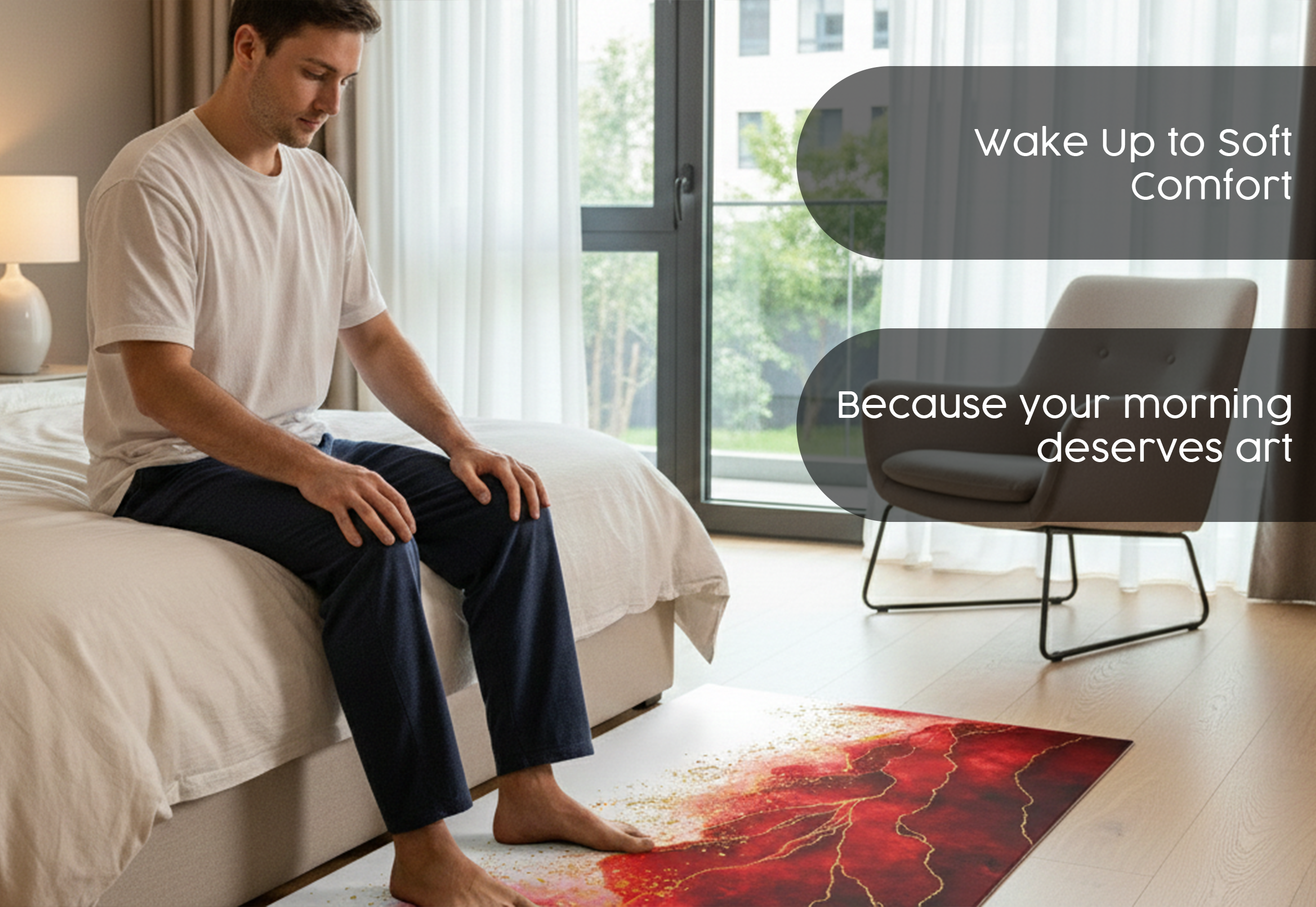 Precision Floor Mat - Innovative Custom PVC Mat for Home, Kitchen & Playrooms – Water Resistant, Stain-Proof & Kids-Safe - Vibrant Designs with Adjustable Sizes from 20x20 cm up to 200x300 cm : Red marble leaves